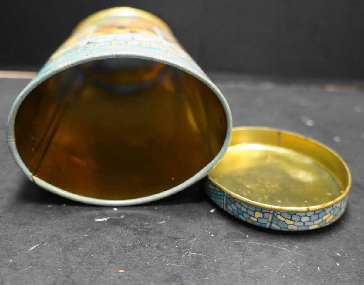Fruiterer Fruit Market Decorated Tall Oval Tin Made in Italy Mega