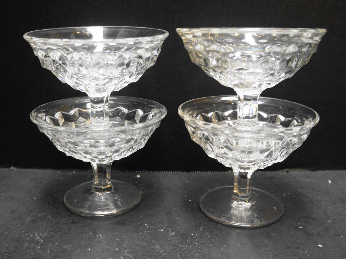 Fostoria American Flared Champagne Sherbets Set of 4
