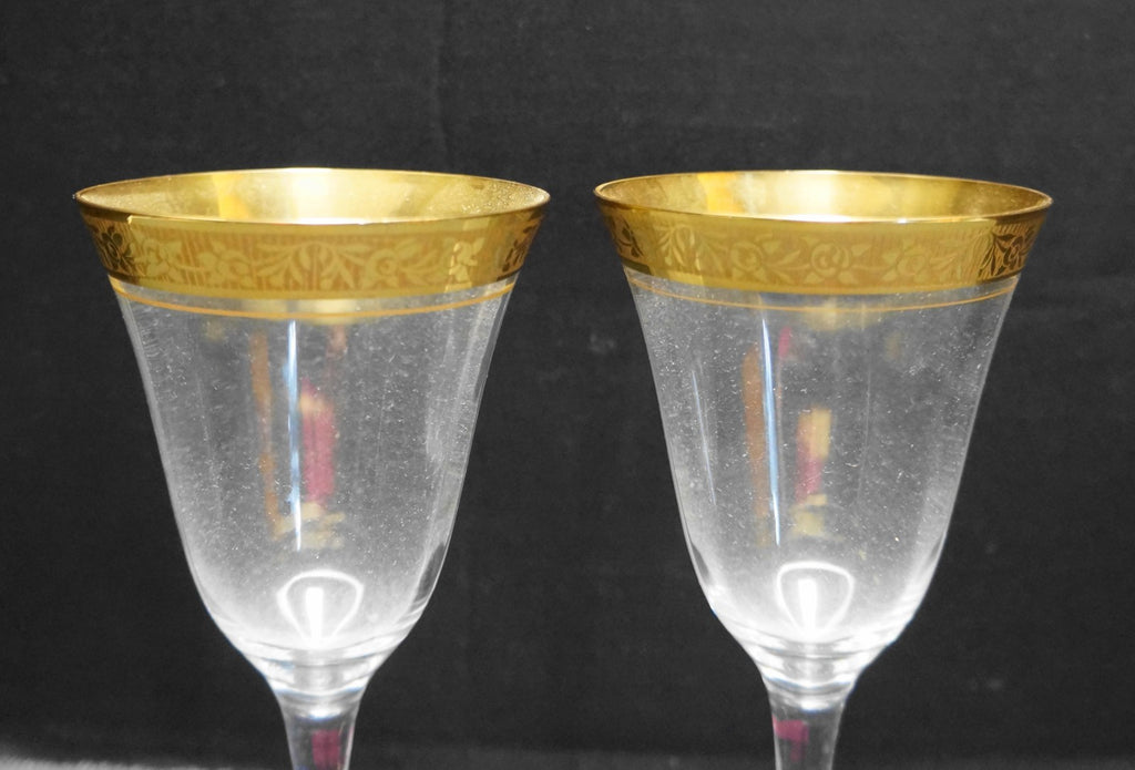 Tiffin Rambler Rose Water Goblets Pair 6 1/2"