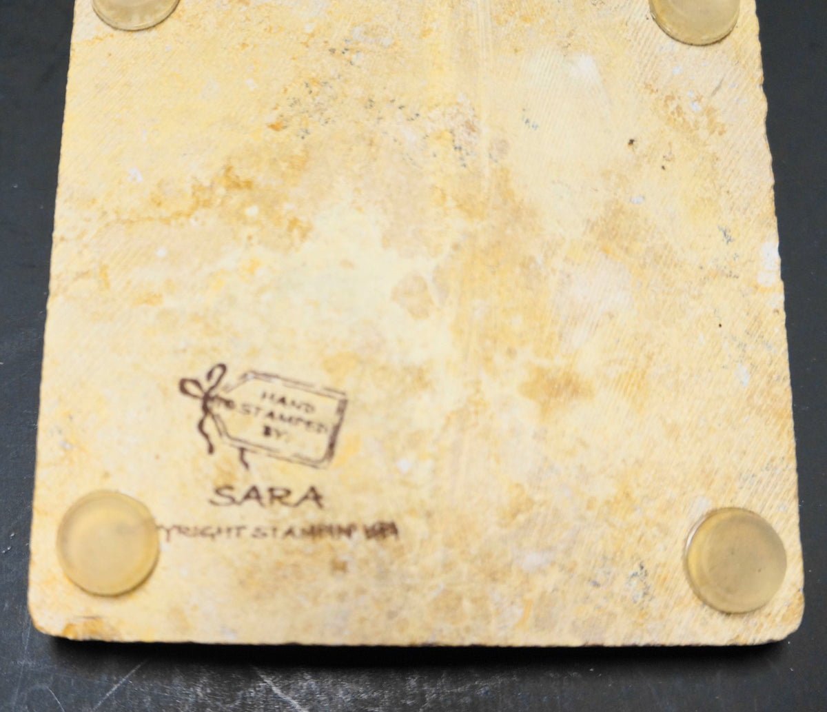 Hawaii Aloha Stone Coasters Hand Stamped by Sara Set of 4