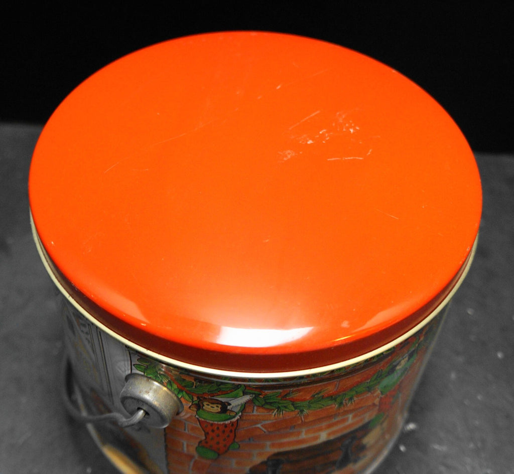 Christmas Pail Bucket Santa Tree Fireplace L. Kearney David Art