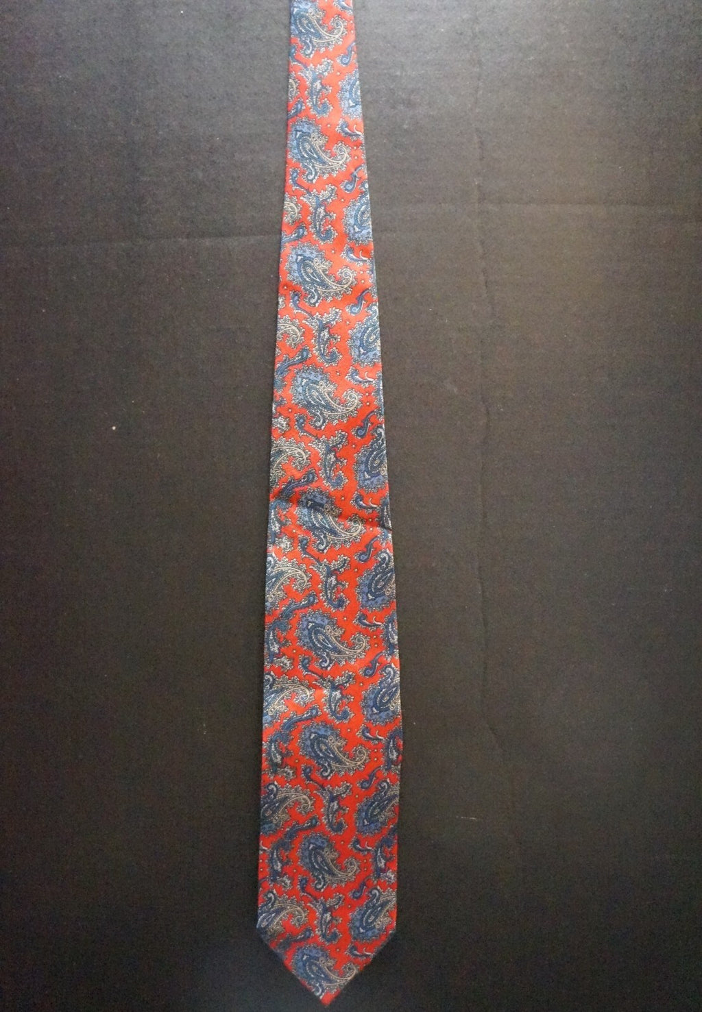 Court House Square Silk Tie USA Red Blue Paisley