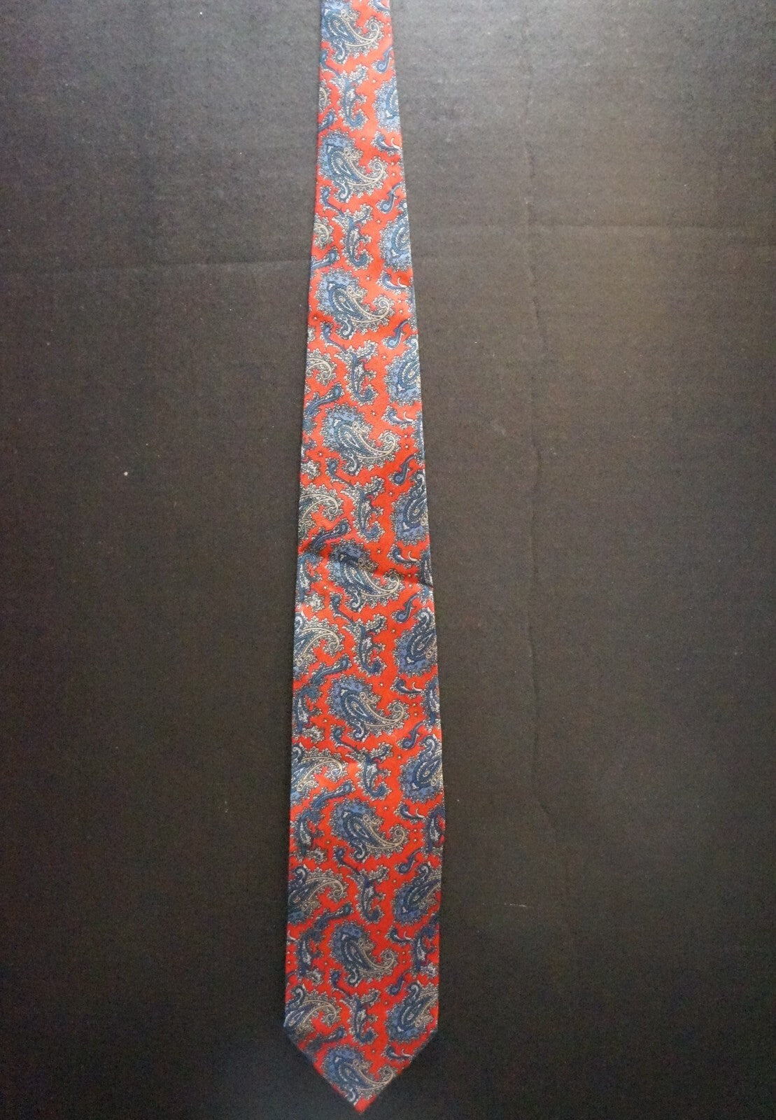 Court House Square Silk Tie USA Red Blue Paisley
