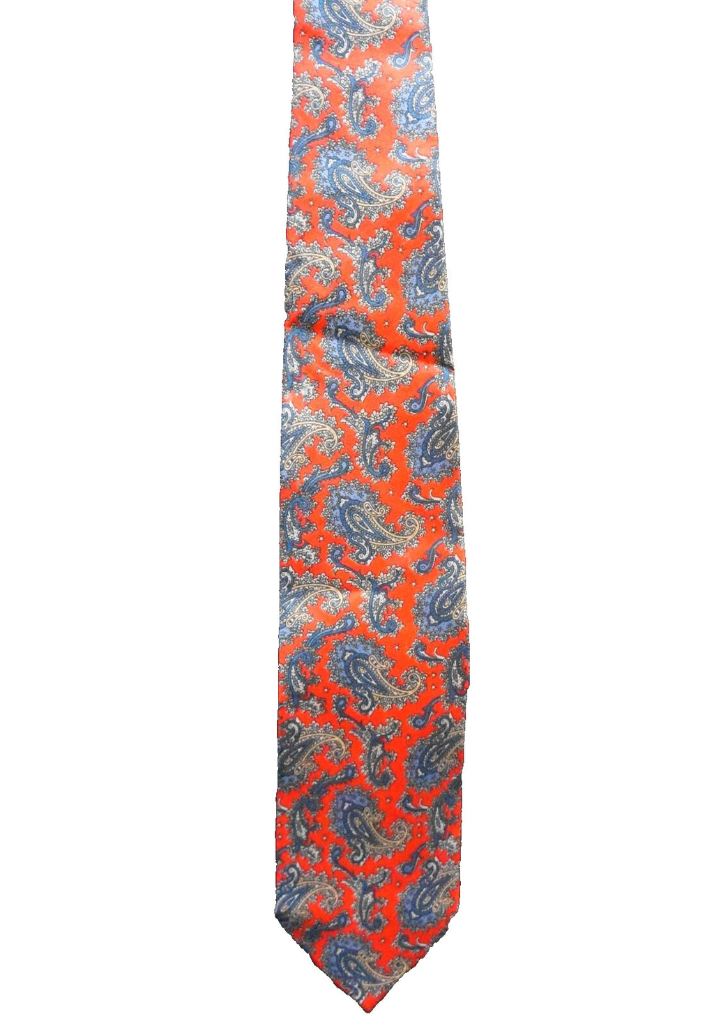 Court House Square Silk Tie USA Red Blue Paisley