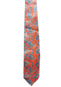 Court House Square Silk Tie USA Red Blue Paisley