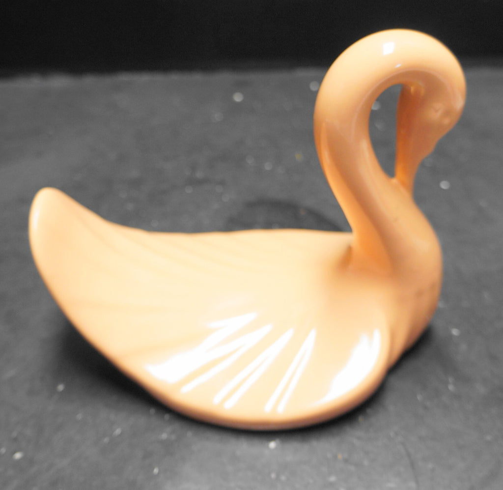 Peach Ceramic Swan Hand Towel Holder Bathroom Decor 1980s
