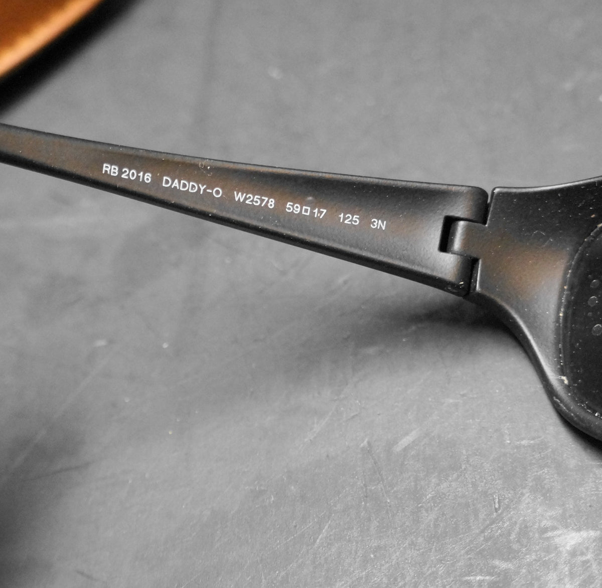 Ray-Ban Daddy-O Sunglasses Black Rubber Frames With Case Made in Italy