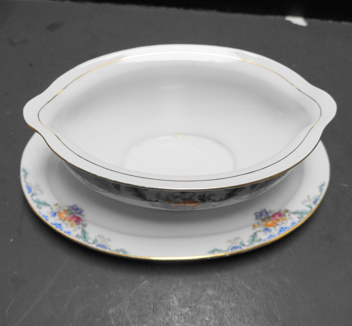 Royal Bayreuth Bavaria Franklin Gravy Boat Floral