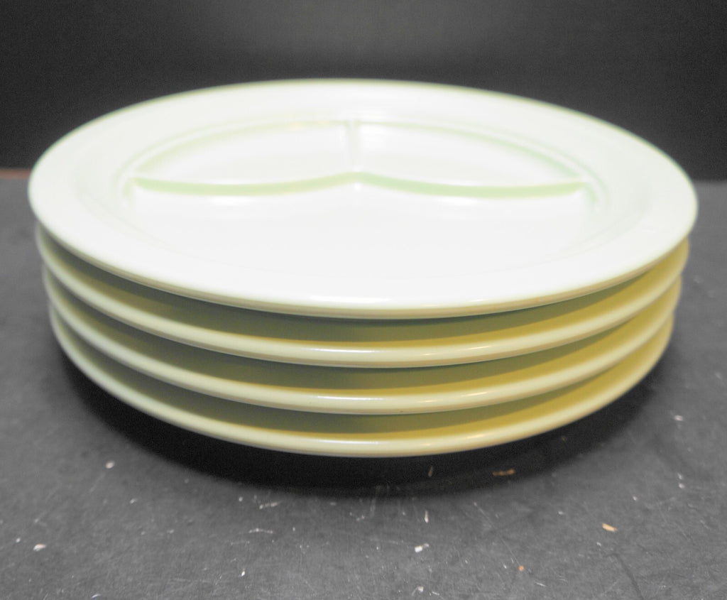 Arrowhead Envoy 100 Mint Green Melamine Divided Dinner Plates Set of 4