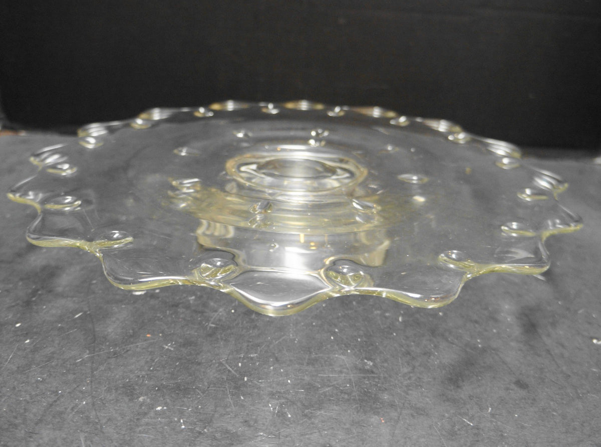 Indiana Glass Teardrop Low Footed Cake Plate 13 13 3/4 IN