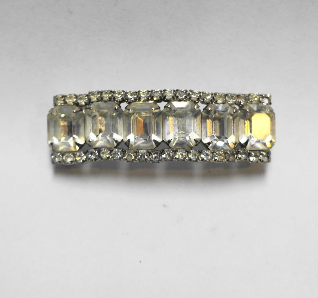 Clear Rhinestone Bar Slide Buckle Pendant