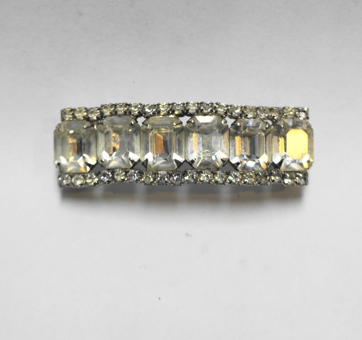 Clear Rhinestone Bar Slide Buckle Pendant