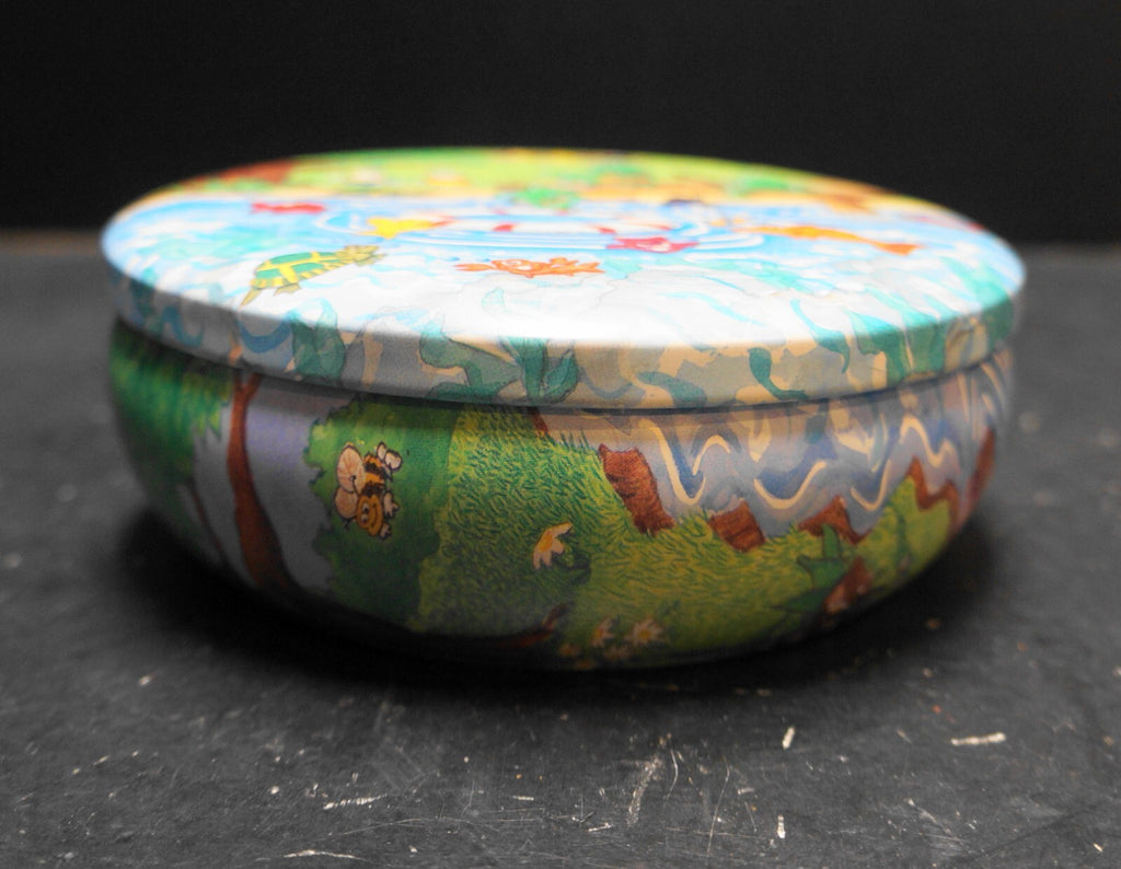 Keller Charles Fun Animal Print Ole Swimming Hole Round Tin Box