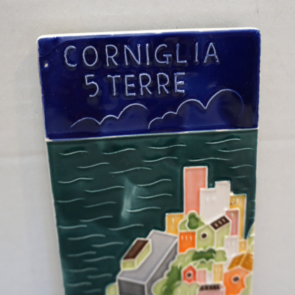 Creazioni Luciano Corniglia 5 Terre Hand Painted Tile Wall Hanging 7.5 IN