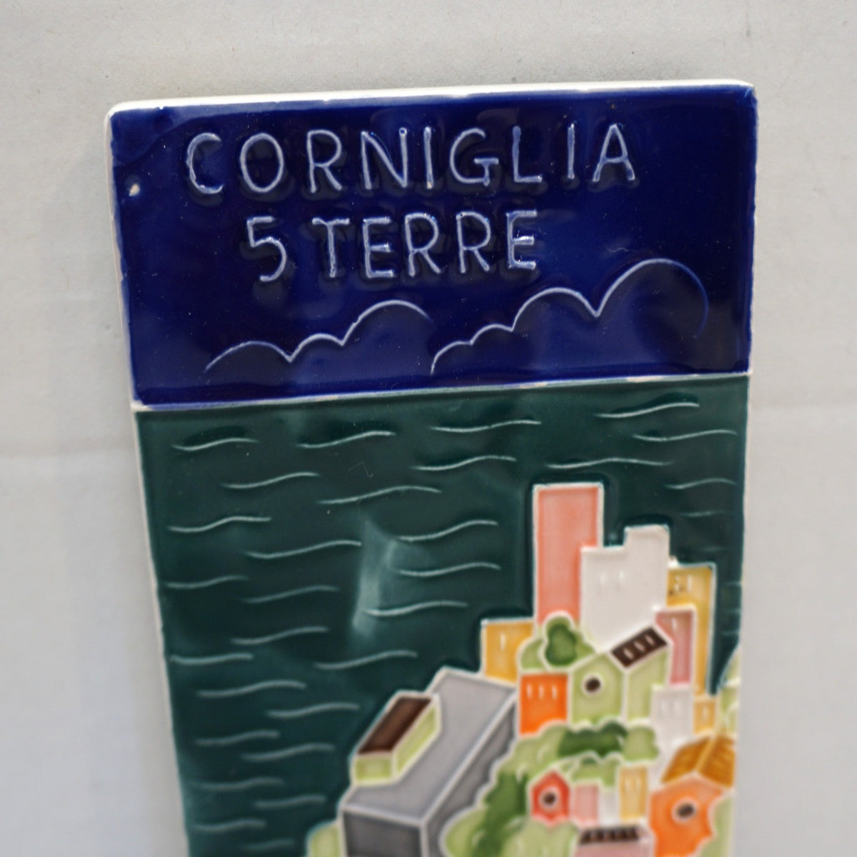 Creazioni Luciano Corniglia 5 Terre Hand Painted Tile Wall Hanging 7.5 IN