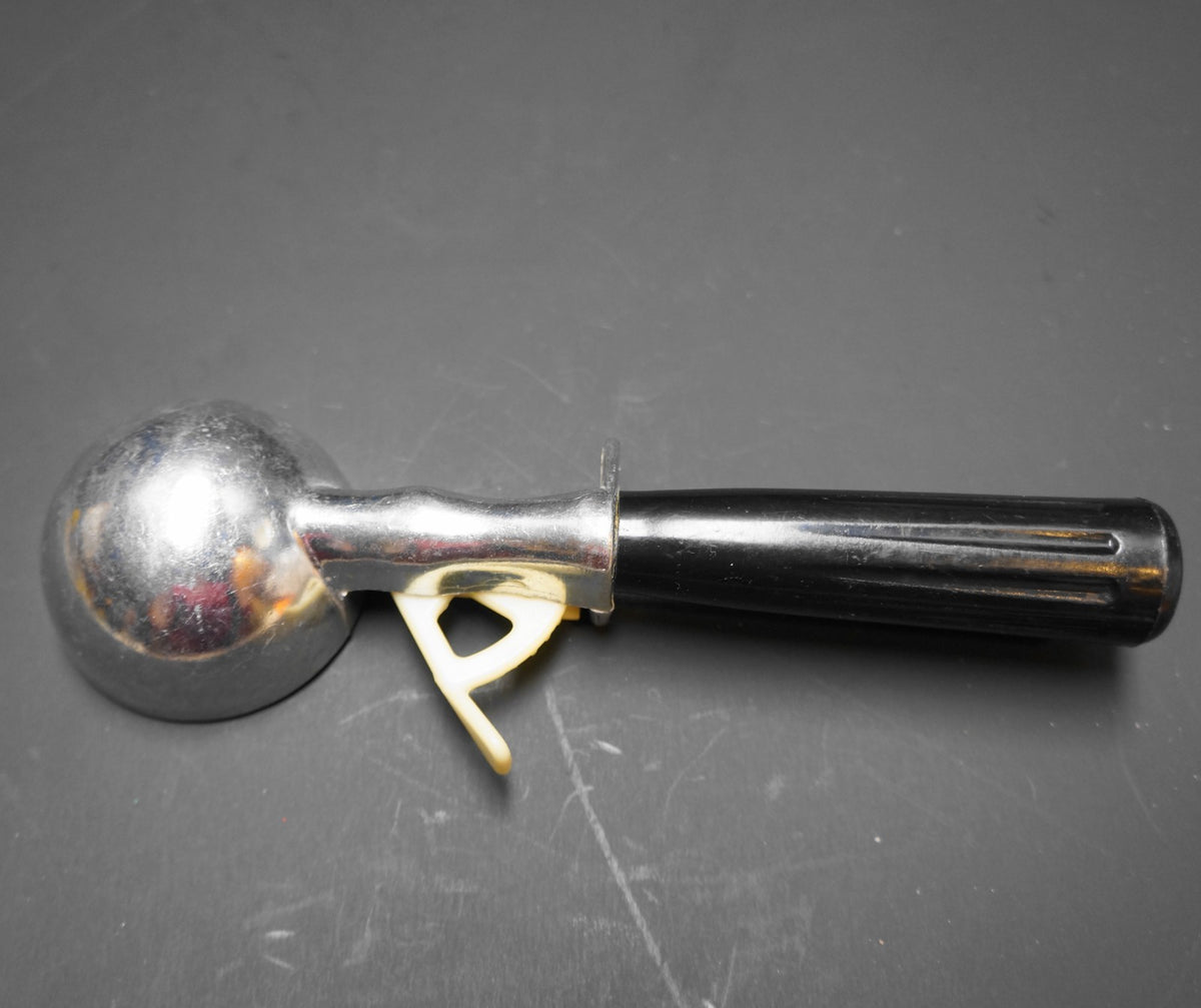 Vintage Ice Cream Scoop Black Plastic Handle Taiwan