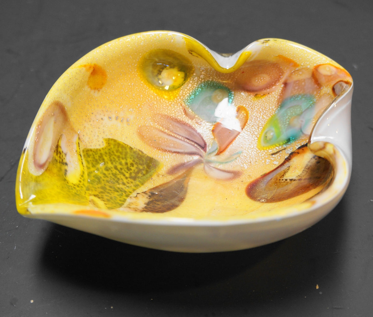 Murano Art Glass Tutti Frutti Ashtray Bowl MCM