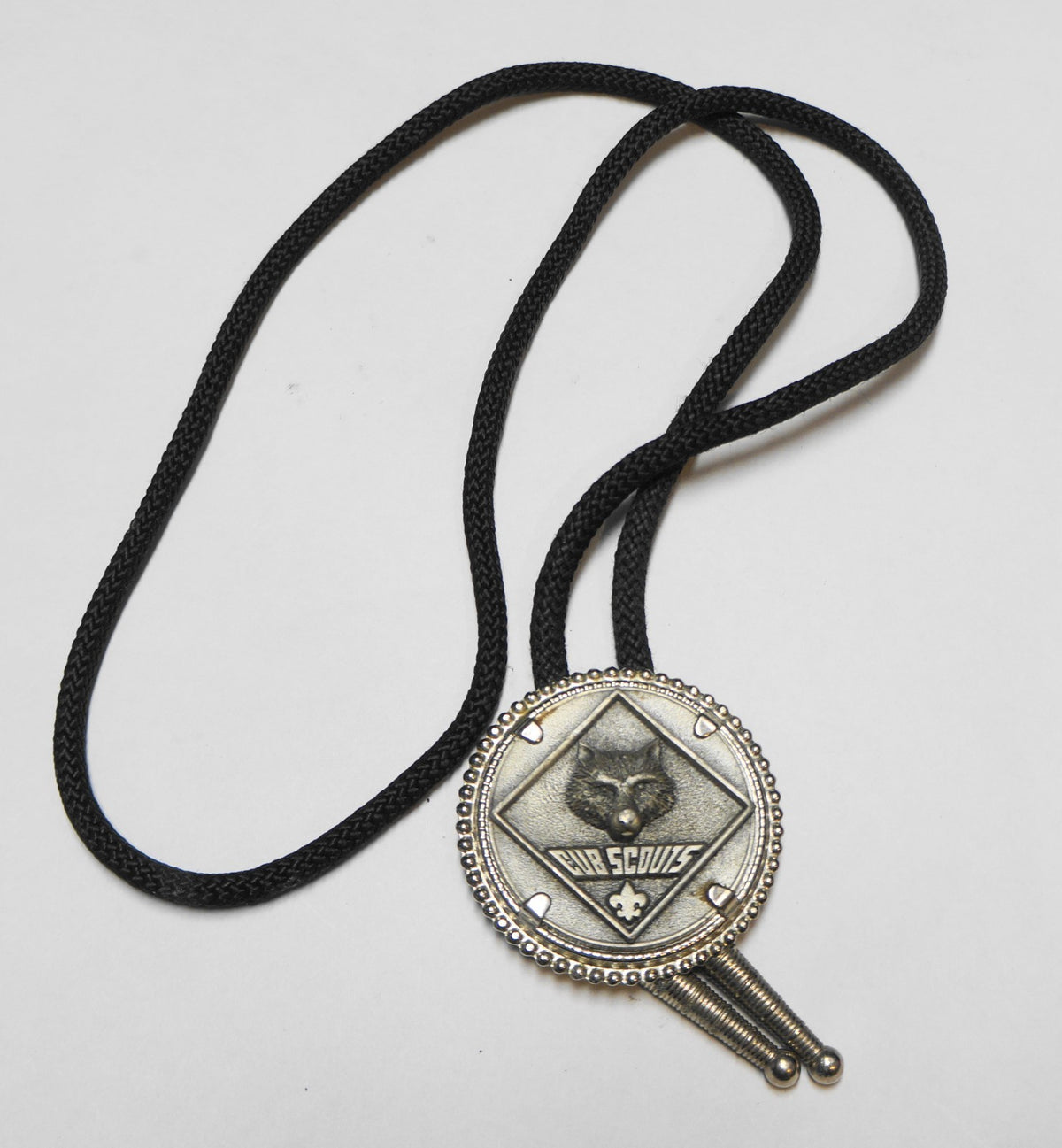 SOLD Cub Scouts Pewter Wolf Bolo Tie