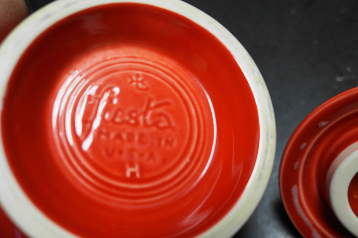 Homer Laughlin Fiesta Fiestaware Scarlet Red Teapot Ring Handle