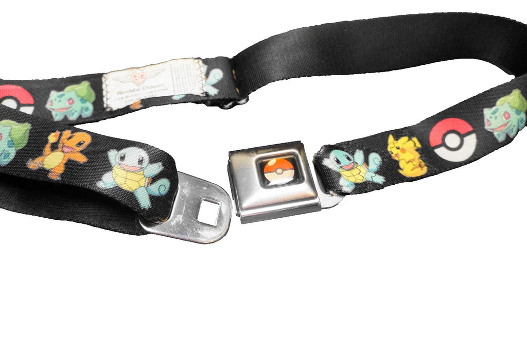 Pokemon Buckle Down Buckle Up Adjustable Belt Used Shows Wear Seat Belt Style