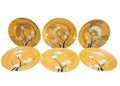 Peach Lustre Hand Painted Cherry Blossoms Salad Plates Made in Japan Set of 6