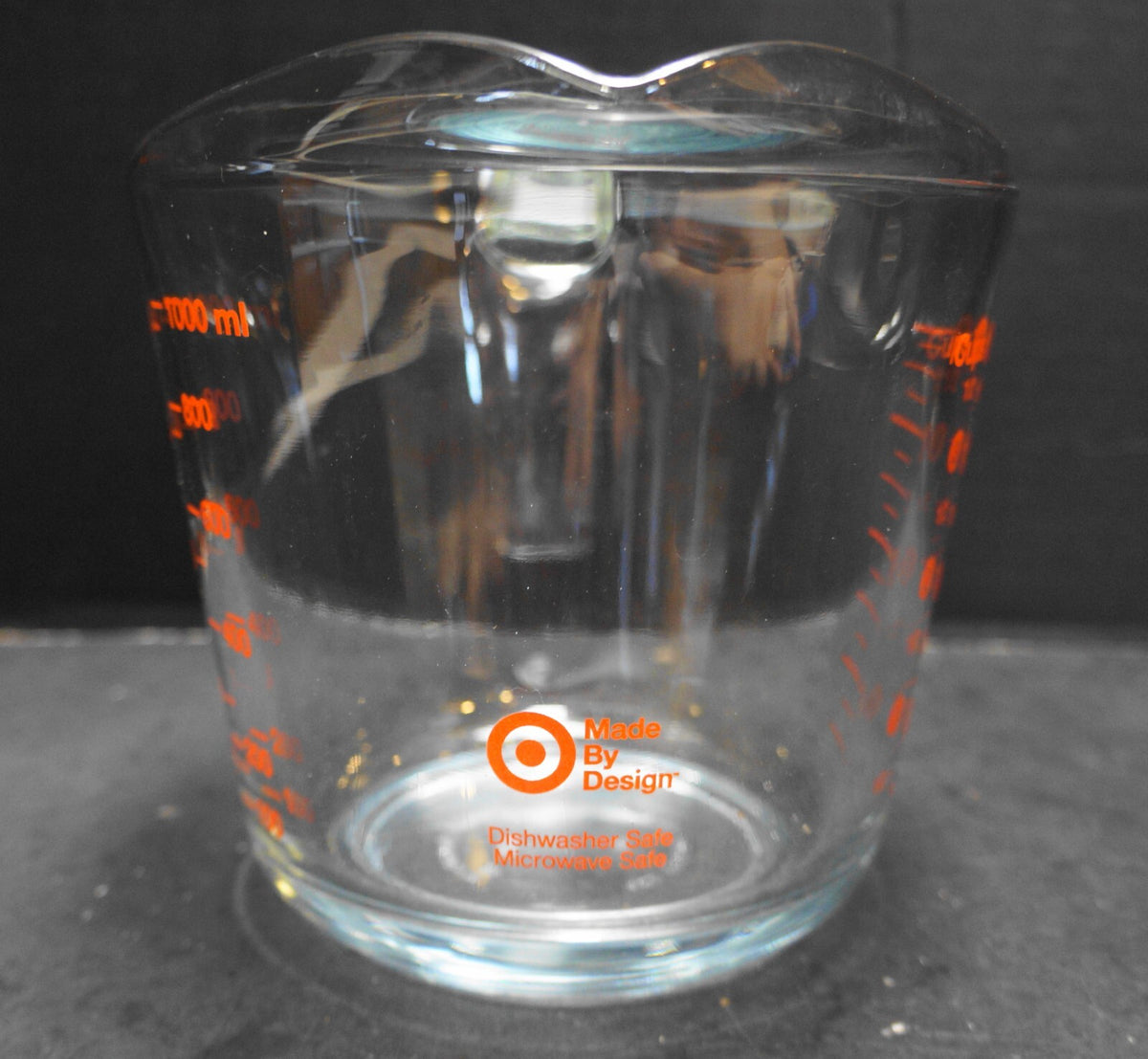 Target Made by Design 4 Cup Measuring Cup Red Print Clear Glass