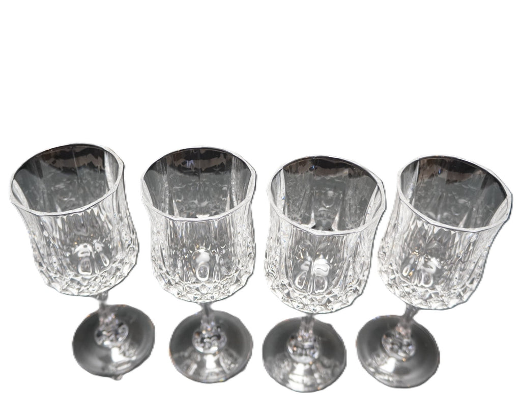 Longchamp Crystal Wine Glasses 6 1/2 IN Set of 4 Cristal d/Arques France