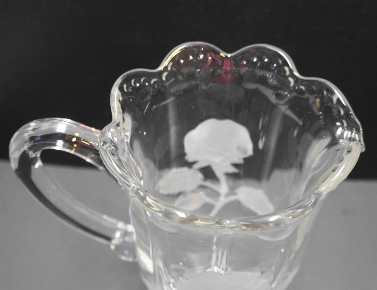 Bouquet Crystal Clear Industries Frosted Roses Pitcher 40 OZ