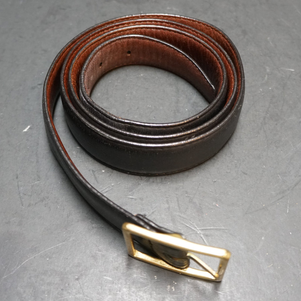 Brighton Black Brown Leather Reversible Belt Brass Buckle Size 42 Men's