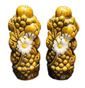 Inarco Harvest Daisy Golden Brown Huge Salt Pepper Shakers Japan