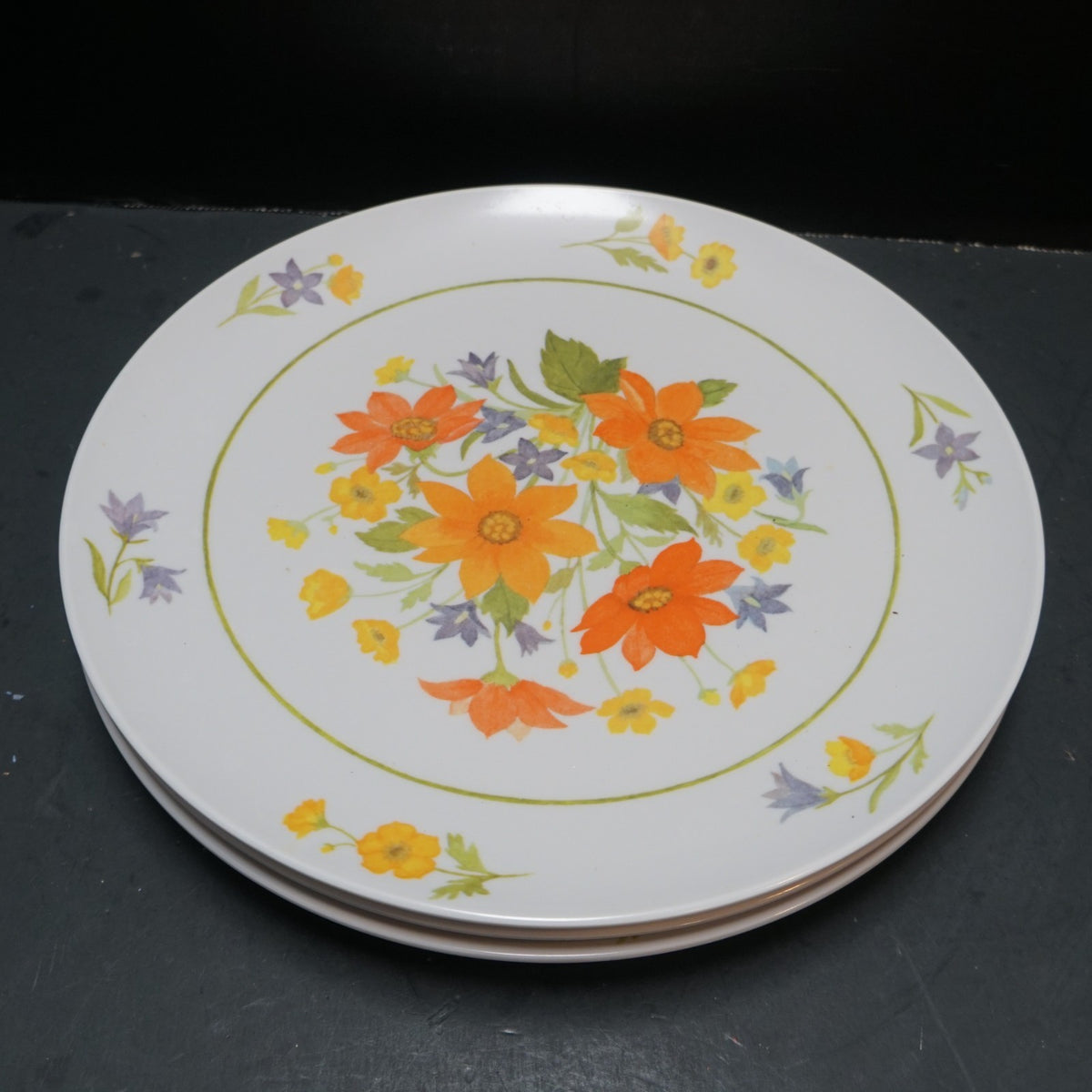 Garden Bouquet Wildflower Melamine Dinner Plates Set of 3