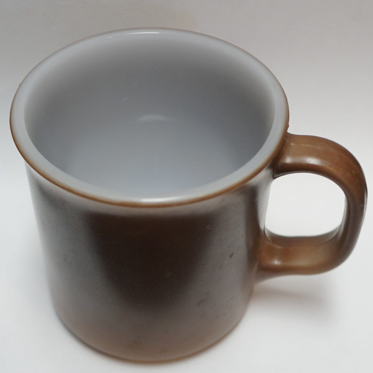 Anchor Hocking Oven Proof Brown Fired On Milk Glass Mug