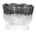 Imperlux Frosted Satin Roses Crystal Footed Bowl