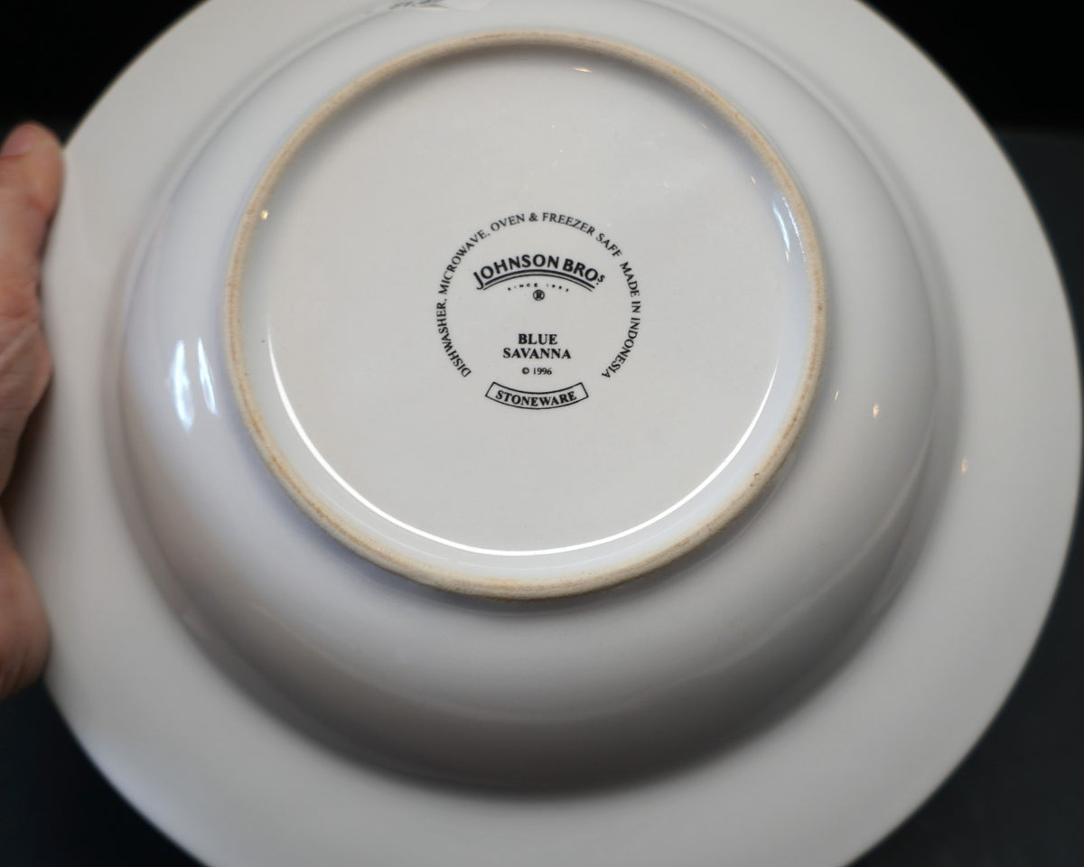 Johnson Brothers Blue Savanna Rimmed Soup Bowls Set of 4