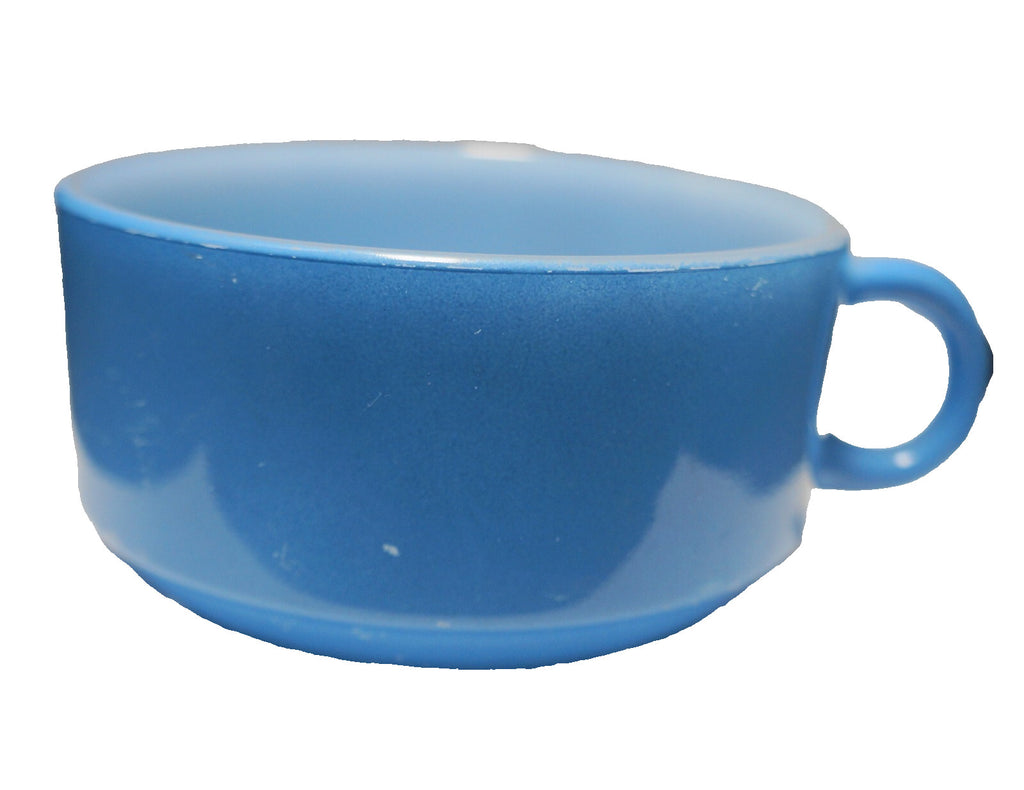 Glasbake Blue Soup Mug Bowl