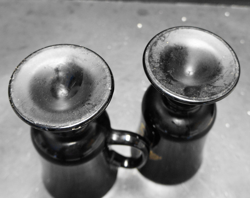 Ruby Tuesday Black Glass Libbey Footed Irish Coffee Mug