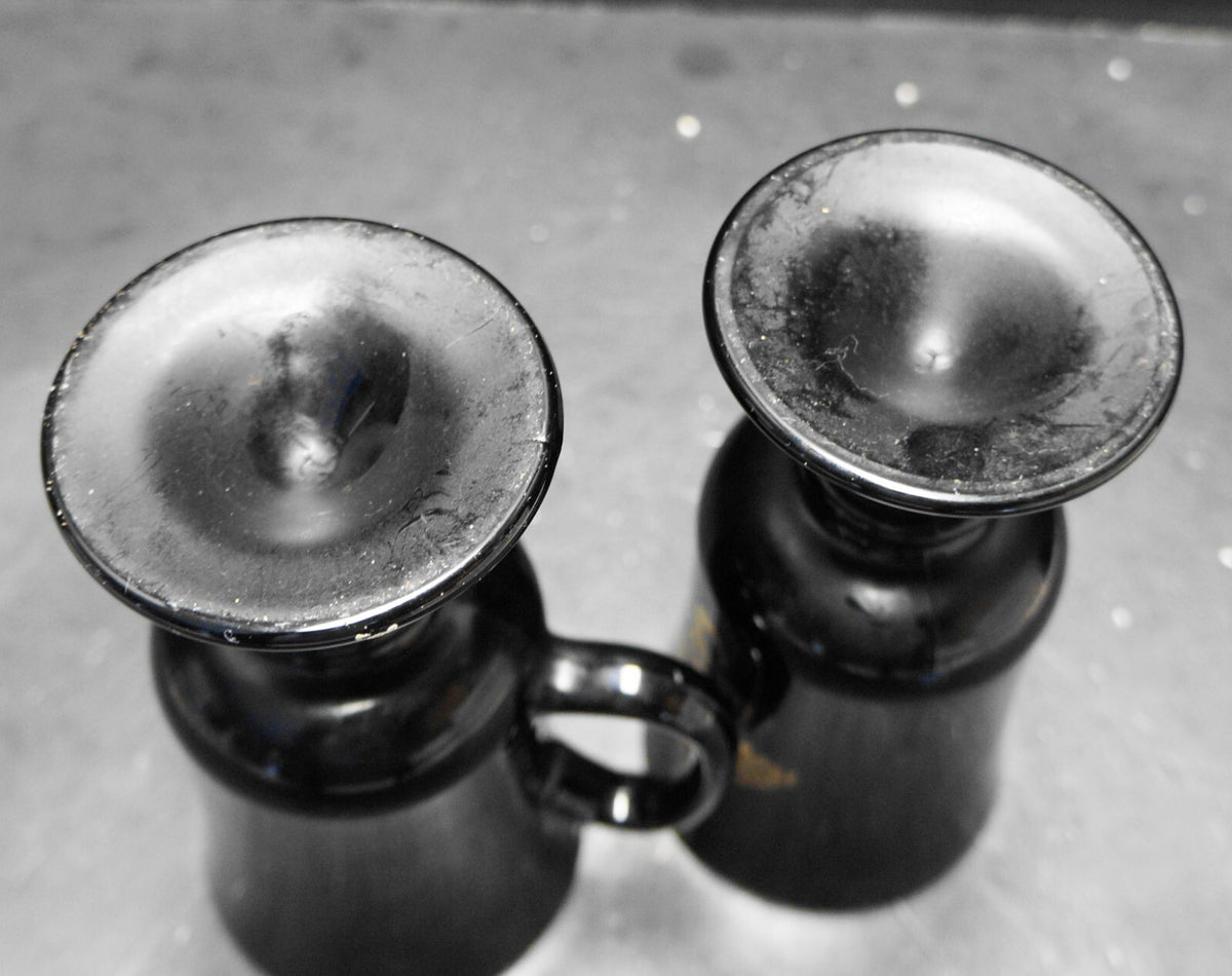 Ruby Tuesday Black Glass Libbey Footed Irish Coffee Mug