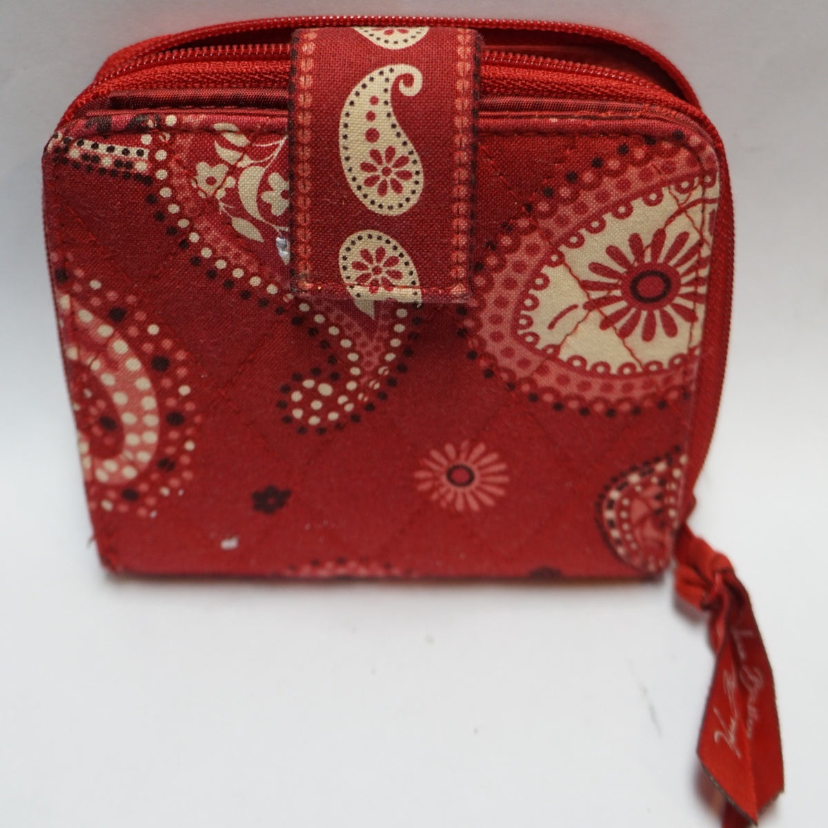 Vera Bradley Mesa Red Mini Zip Wallet