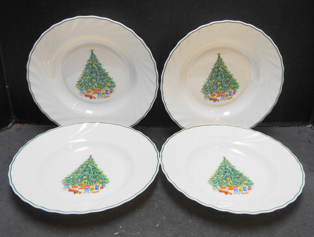 House of Salem Noel Porcelle Rimmed Soup Bowls Set of 4
