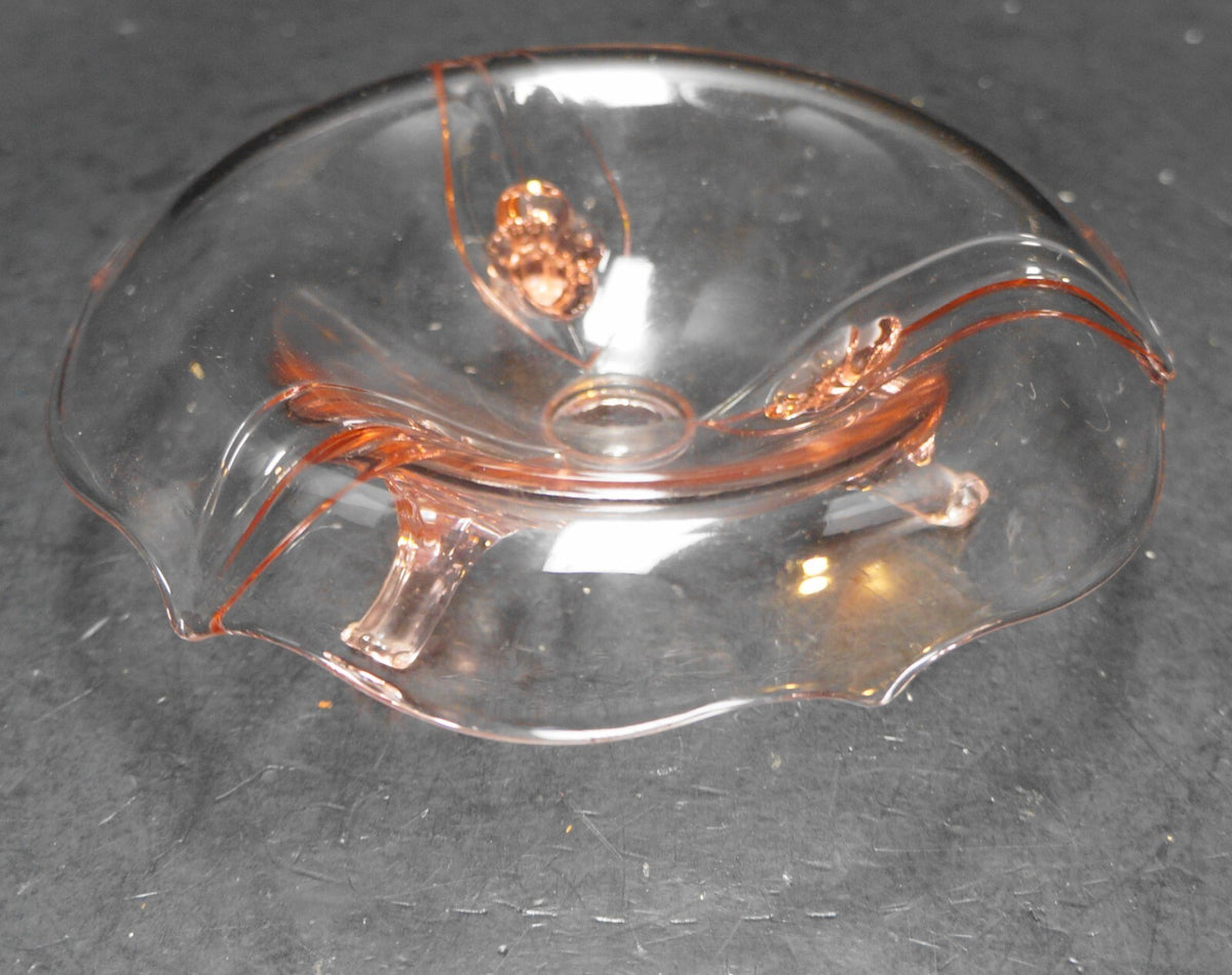 Lancaster Petal Pink Rolled Rim Three Toed Bowl Small
