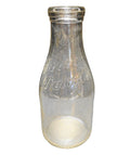 Grove Dairy Co Embossed Clear Glass Quart Milk Bottle