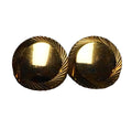 Monet Gold Tone Disc Swirl Edge Clip Earrings