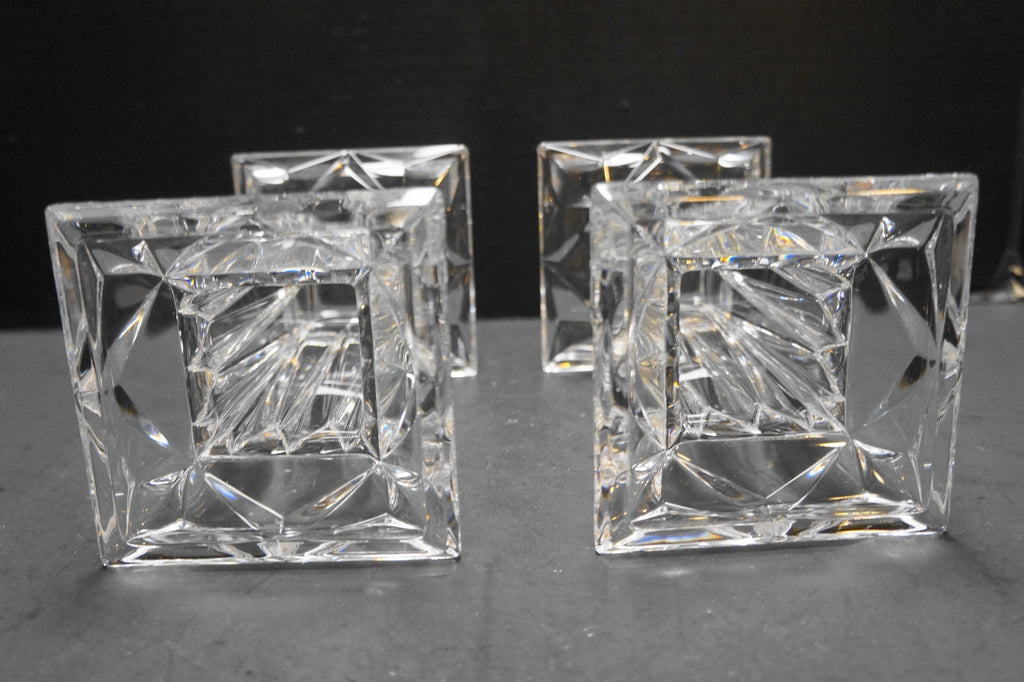 Partylite Quad Prism Square Pedestal Candle Holder Vase Reversible 7 IN