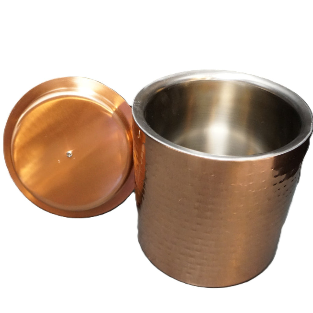 SOLD Pier 1 Hammered Copper Ice Bucket