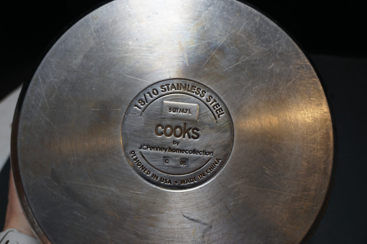 SOLD! Vintage Cook's JC Penney Stainless 18/10 5 Qt Stock Pot