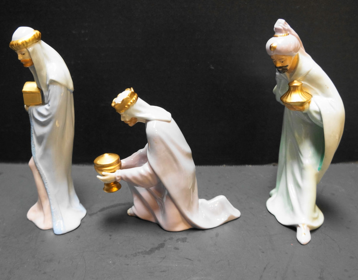Avon Nativity Wise Men Magi Balthasar Gaspar Melchior Porcelain 1993