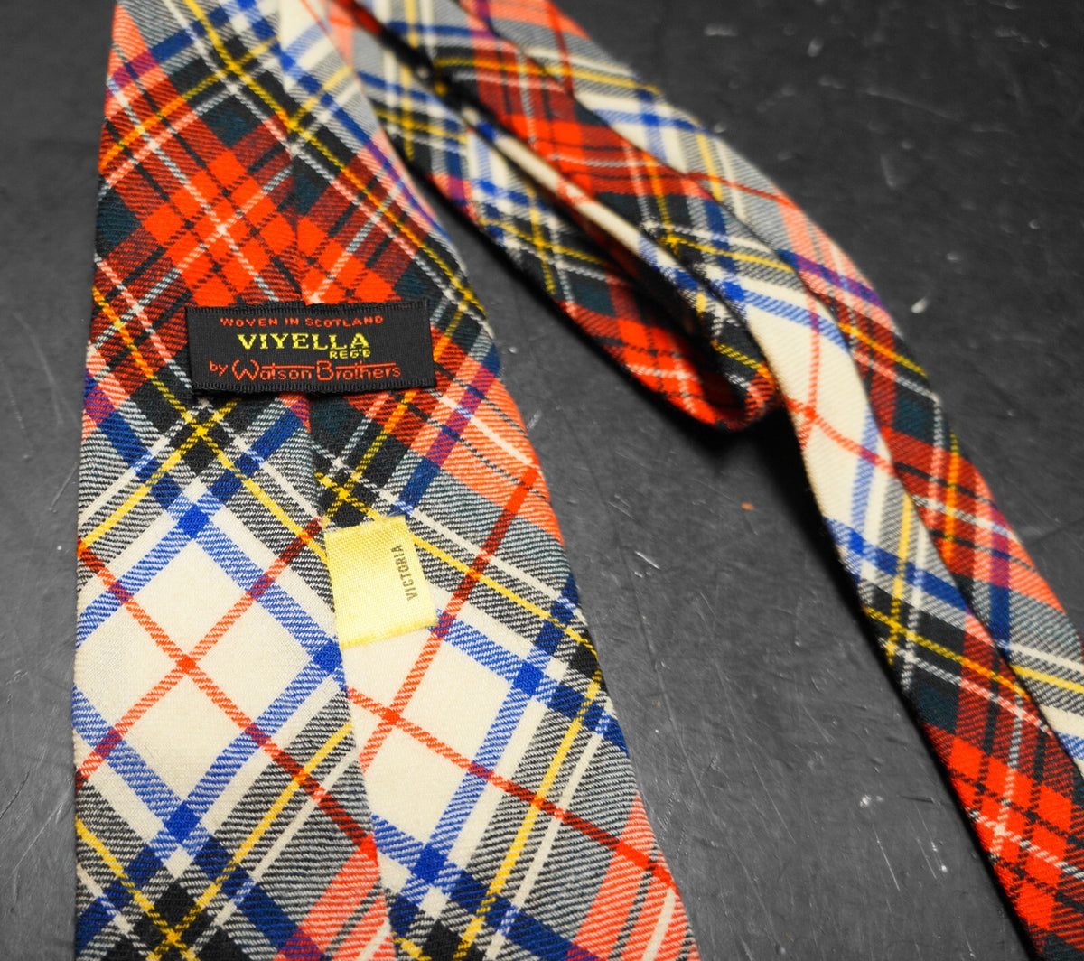 Watson Brothers Viyella Wool Plaid Tartan Necktie