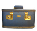 JC Higgins Fine Luggage Blue Hardside Train Case Brass Fittings