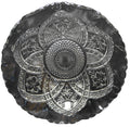 Indiana Glass Flower Medallion EAPG Ruffled Bowl 9 IN