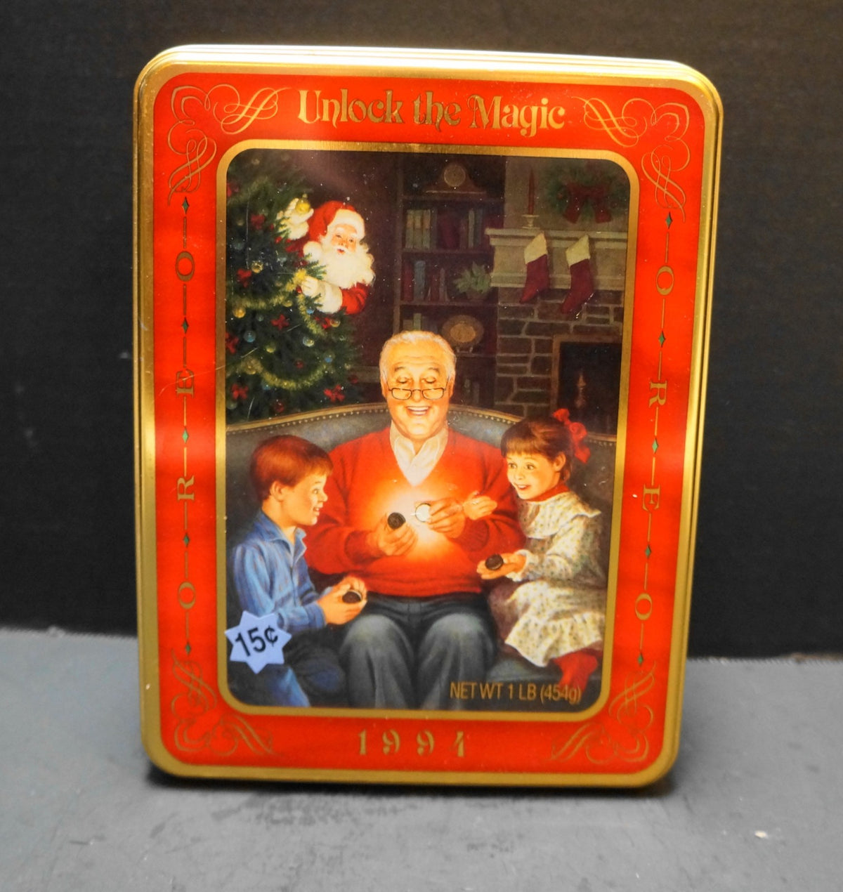 Oreo Unlock the Magic Grandfather Remembers 1994 Christmas Tin